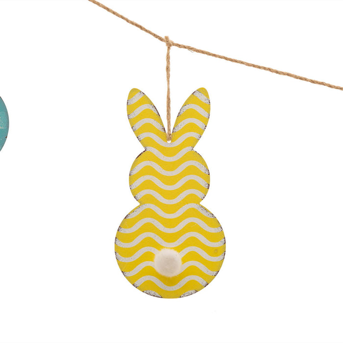 72"L Easter Metal Bunny Garland