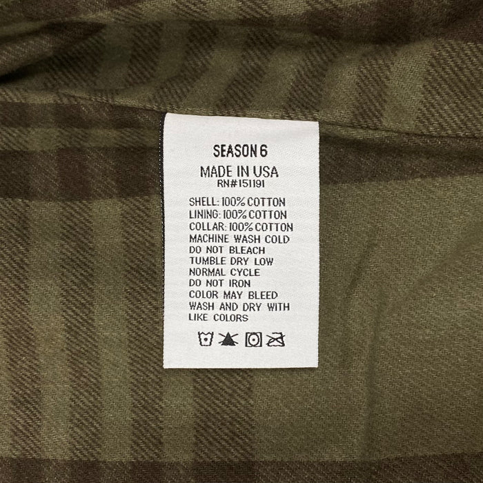 Yeezy Season 6 Flannel Lined Corduroy Denim Sample Jacket In Blue