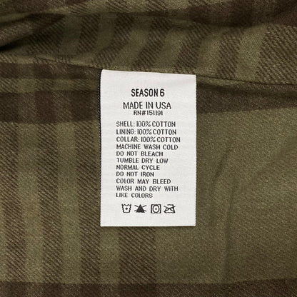 Yeezy Season 6 Flannel Lined Corduroy Denim Sample Jacket In Blue