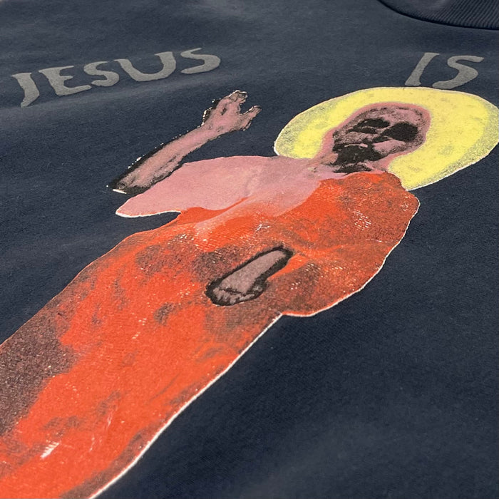 Jesus Is King 2019 Portrait Crewneck In Navy