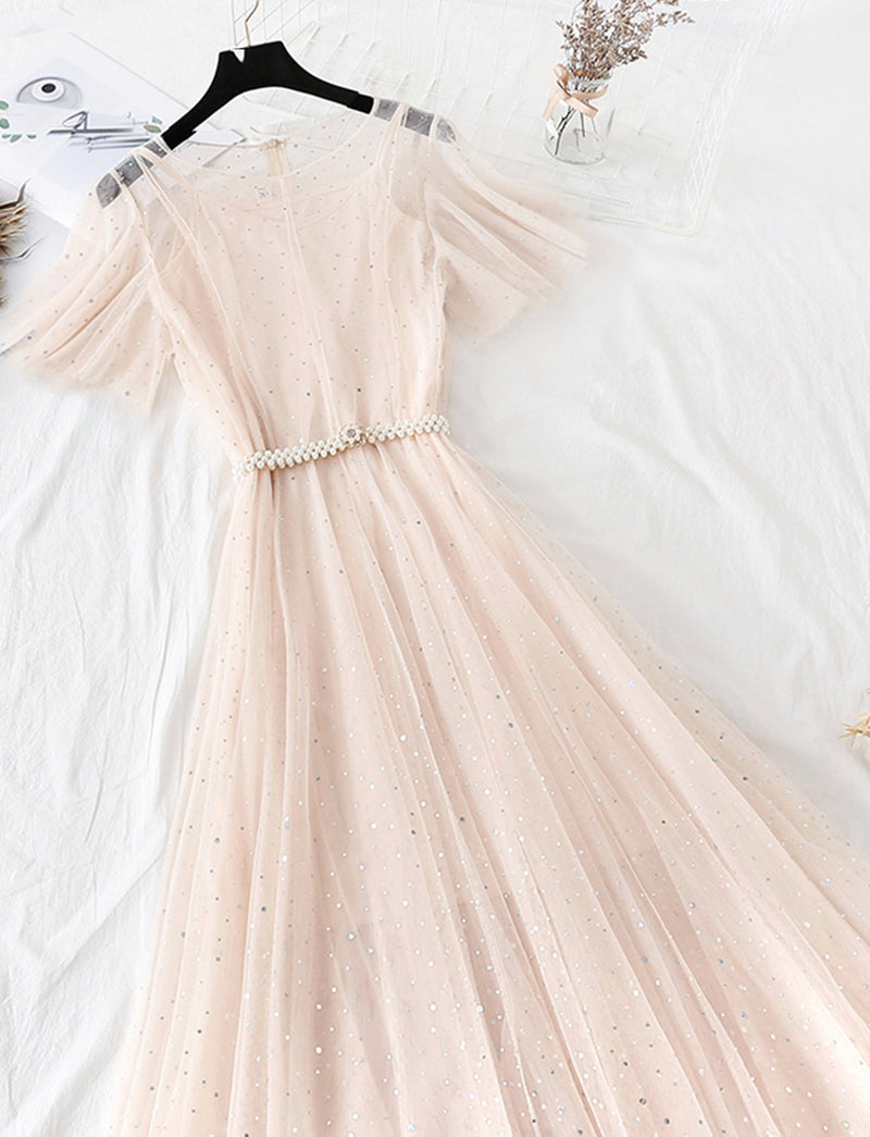 A line tulle short dress summer dress S12
