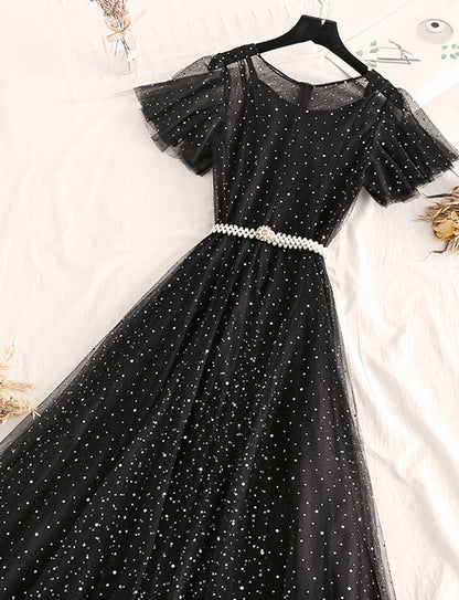 A line tulle short dress summer dress S12