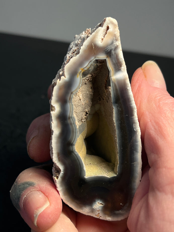 Agate Geode Half 057 - Of Coins & Crystals