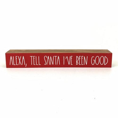 Alexa Tell Santa <br>Shelf Saying