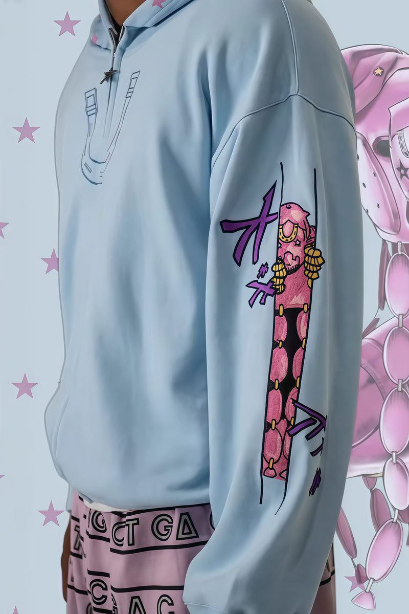 Anime JOJO Embroidered Zip Hoodie