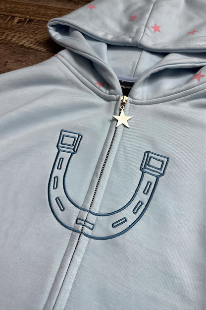 Anime JOJO Embroidered Zip Hoodie