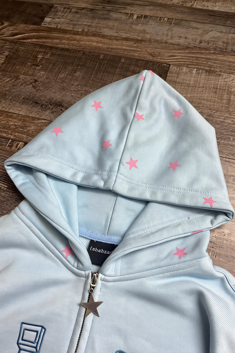 Anime JOJO Embroidered Zip Hoodie