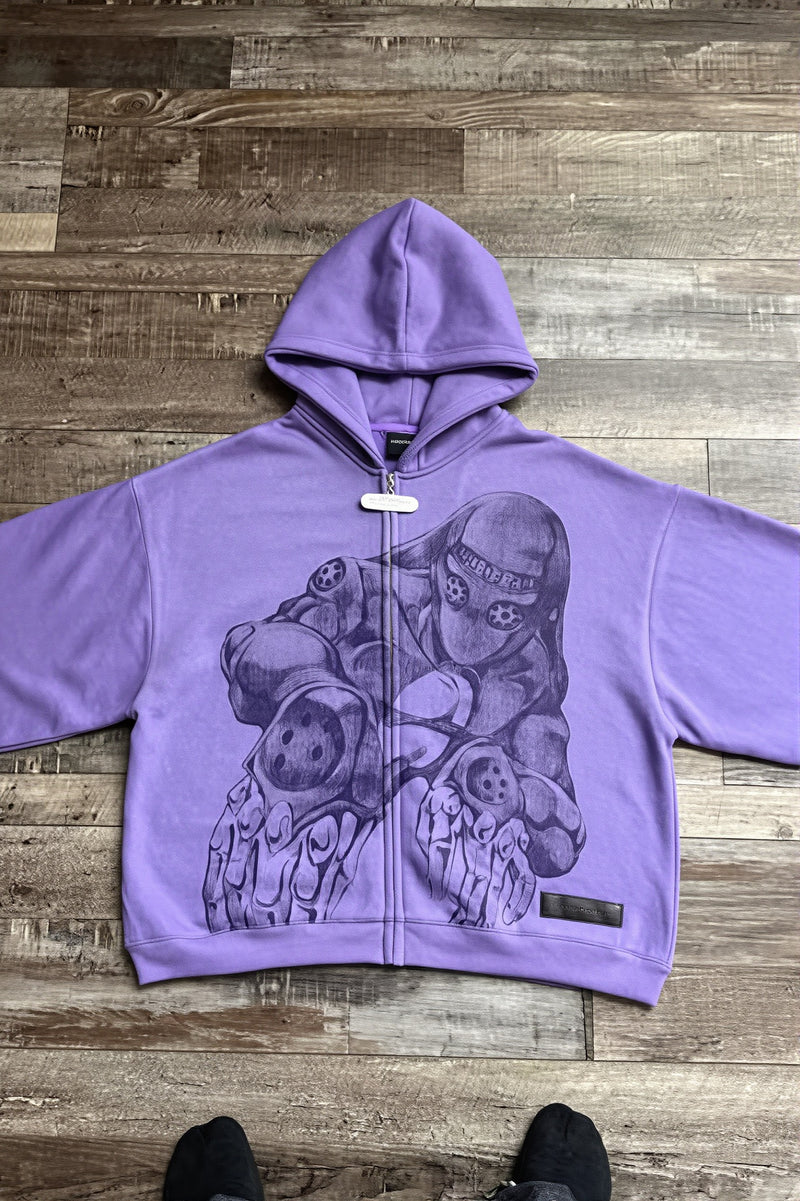 Anime JOJO Graphic Zip Hoodie