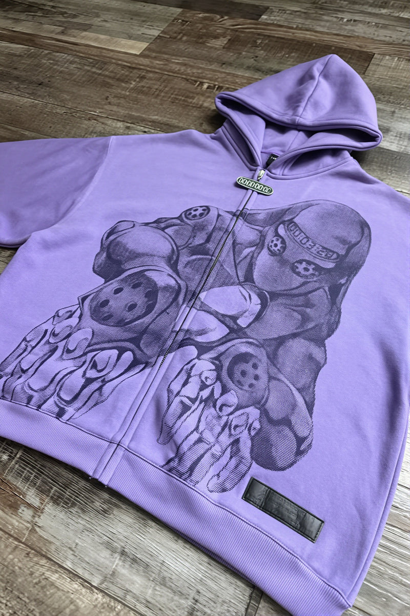 Anime JOJO Graphic Zip Hoodie
