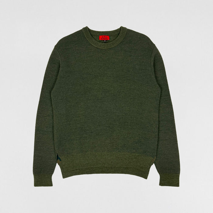 APC Kanye 2014 Reversible Knit Sweater In Khaki/Camo