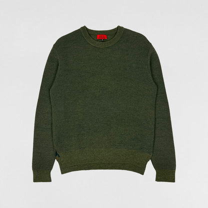 APC Kanye 2014 Reversible Knit Sweater In Khaki/Camo