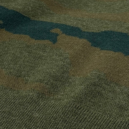 APC Kanye 2014 Reversible Knit Sweater In Khaki/Camo