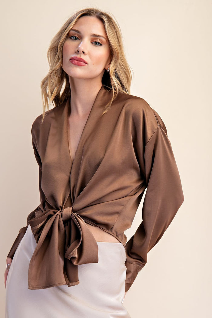 Arana Wrap-Tie Blouse