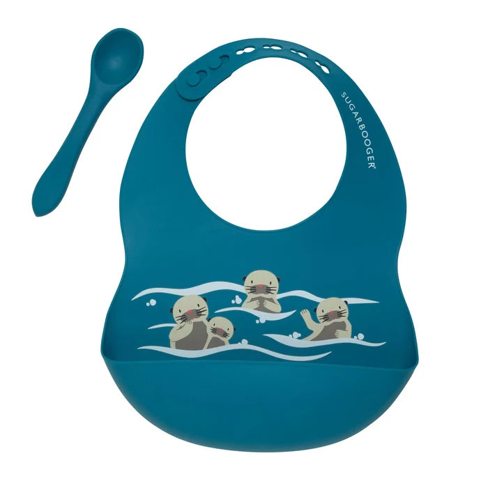 Baby Otter Bib & Spoon Set - Ali's Wagon