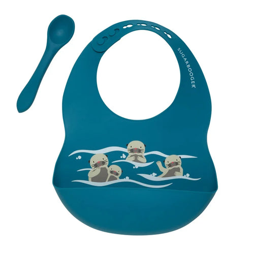 Baby Otter Bib & Spoon Set - Ali's Wagon