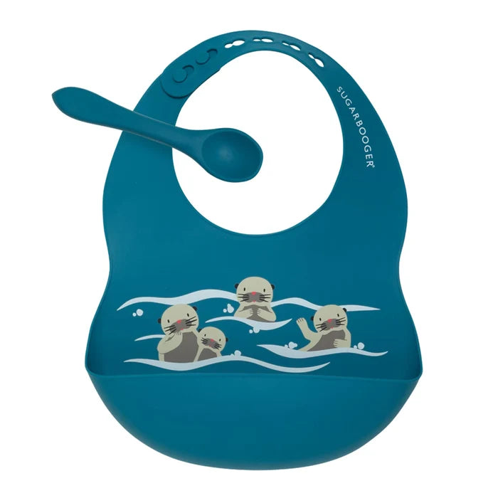Baby Otter Bib & Spoon Set - Ali's Wagon