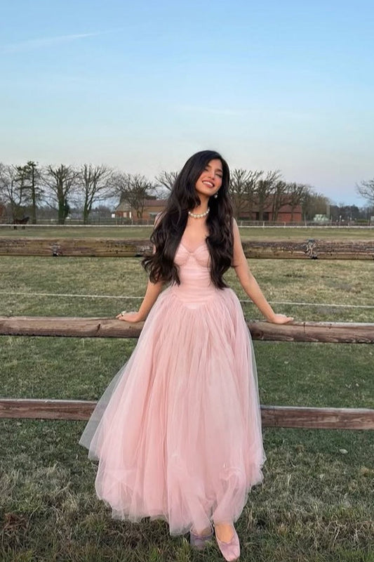 Ballet Style Sweet Tulle Cami Long Prom Dress
