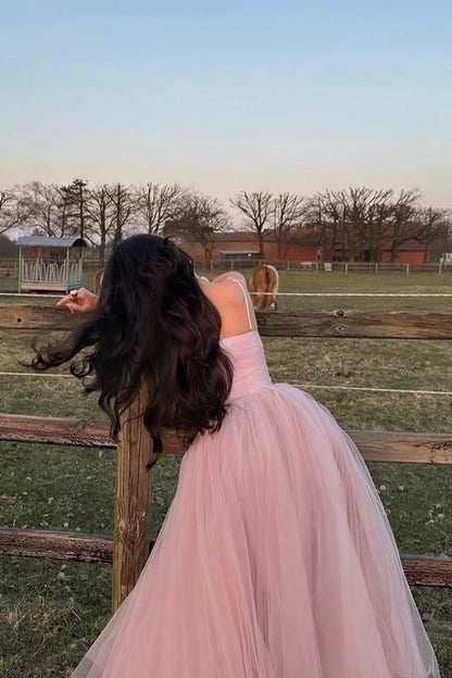 Ballet Style Sweet Tulle Cami Long Prom Dress