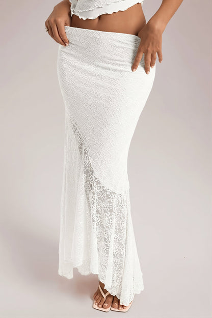 Baroque Lace Mermaid A Line Maxi Two Piece Set