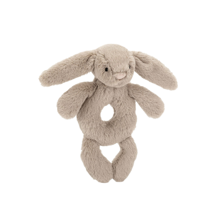 Bashful Beige Bunny Ring Rattle