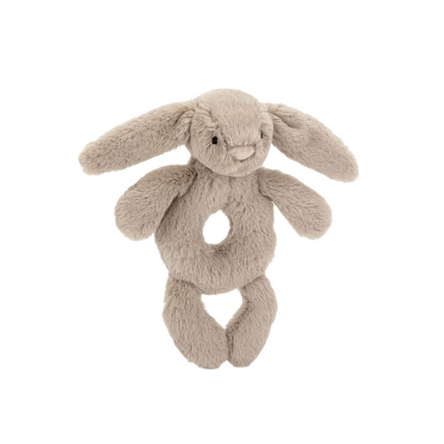 Bashful Beige Bunny Ring Rattle