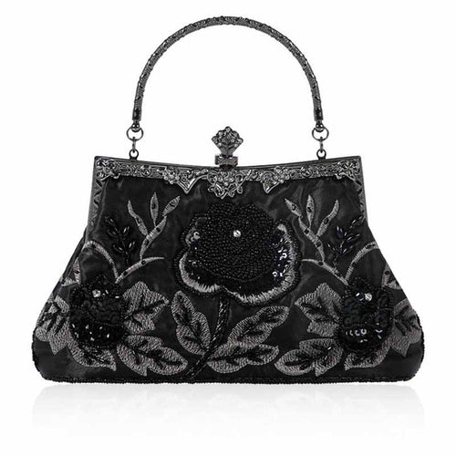 Beaded Evening Clutch Bag Vintage Prom Clutch Bag Party Handbag