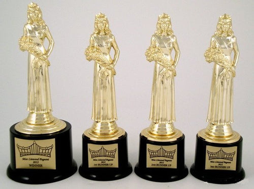 Beauty Queen on Round Base Trophy Set - Schoppy's Since 1921