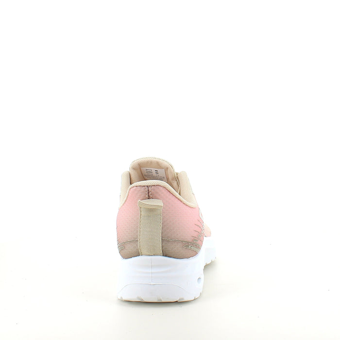Beige lätta sneakers i mesh med stötdämpande sula