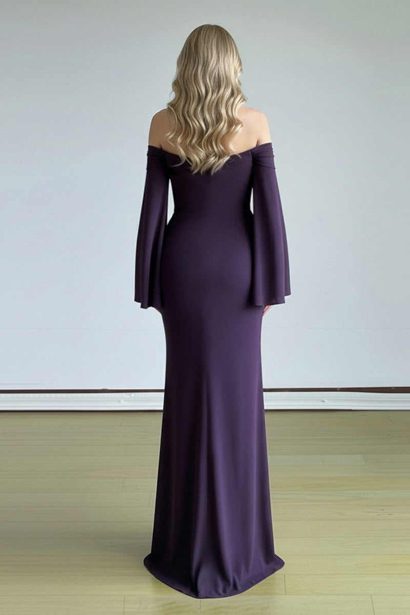 Bell Sleeve Tube Bodycon Prom Dress