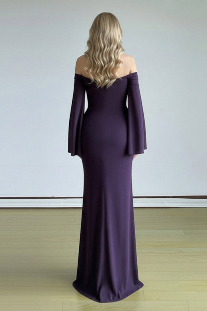 Bell Sleeve Tube Bodycon Prom Dress