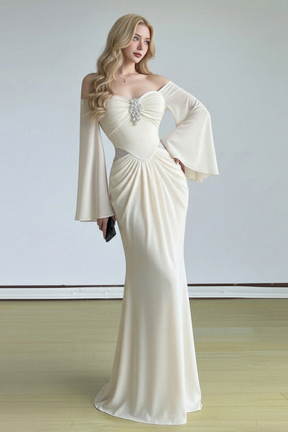 Bell Sleeve Tube Bodycon Prom Dress
