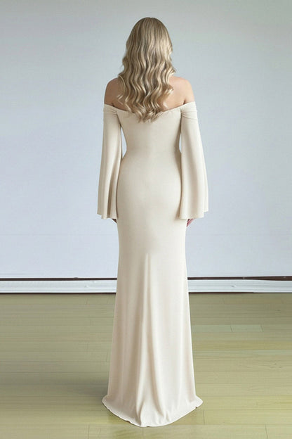 Bell Sleeve Tube Bodycon Prom Dress