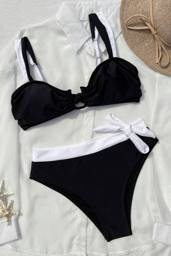 Black White Minimal Sexy Bikini Set
