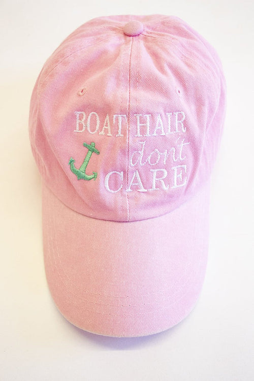 Boat Hair Don't Care Embroidered Baseball Cap