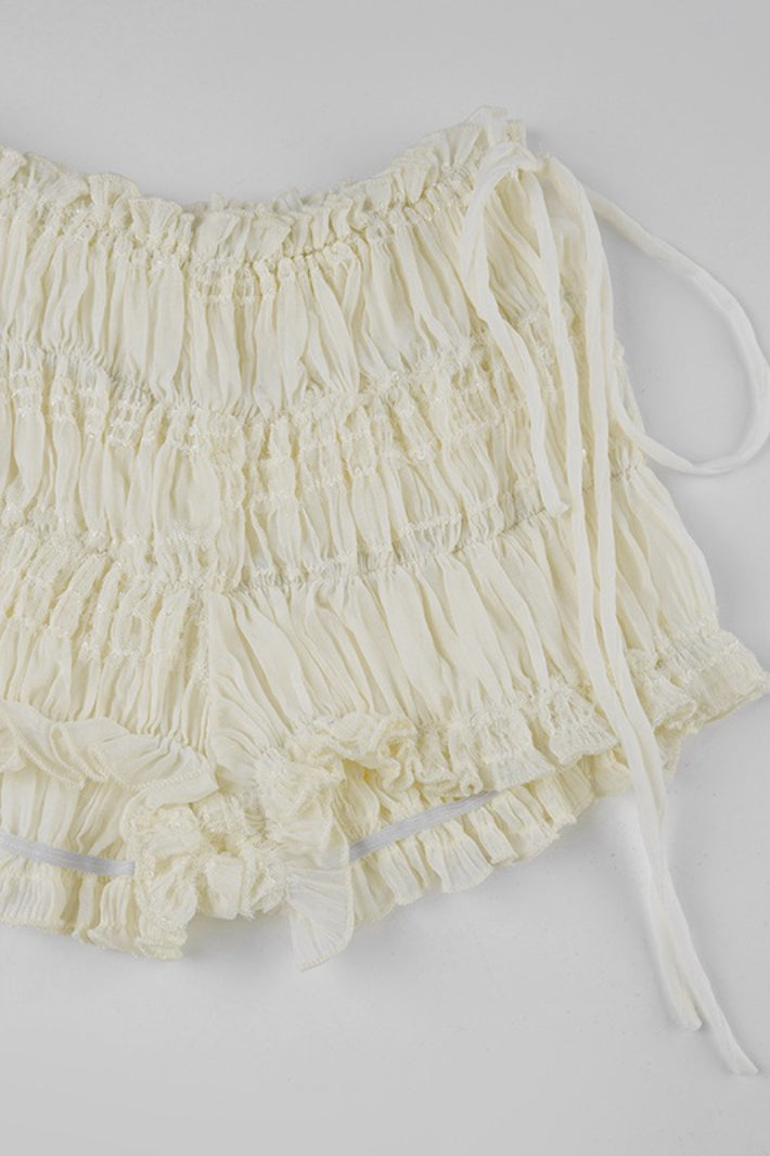 Boho Textured Irregular Tulip Shorts