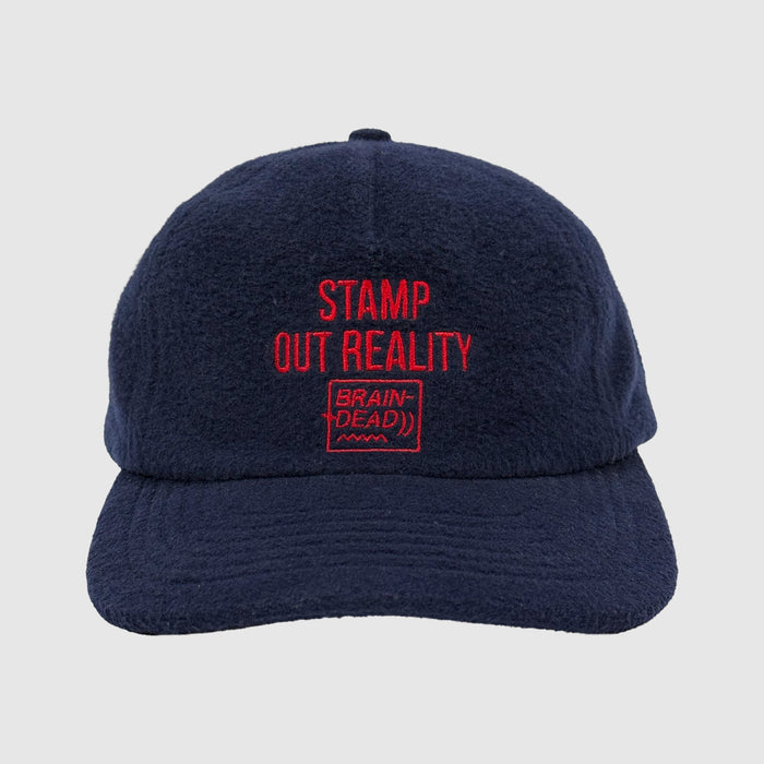 Brain Dead 2016 ‘Stamp Out Reality’ Mohair Hat In Navy