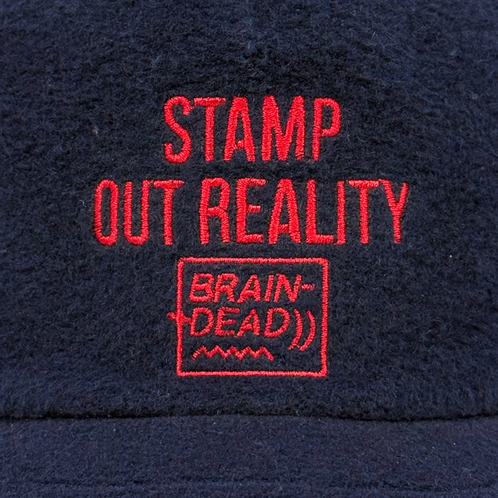 Brain Dead 2016 ‘Stamp Out Reality’ Mohair Hat In Navy