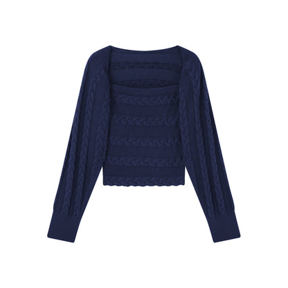 Cable knit top & shrug