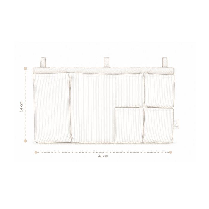 Cam Cam Copenhagen – Bed Pocket – Classic Stripes Rose
