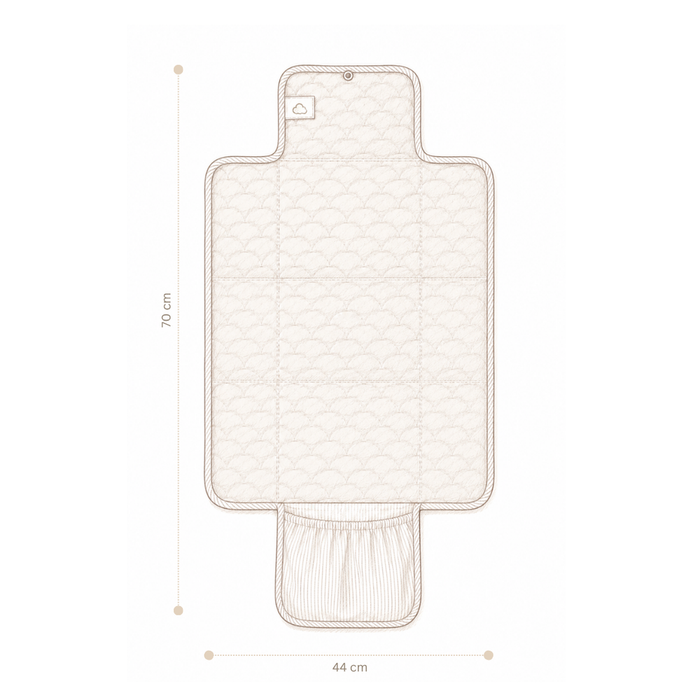 Cam Cam Copenhagen – Quilted Changing Mat – OCS Classic Stripes Rose