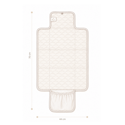Cam Cam Copenhagen – Quilted Changing Mat – OCS Classic Stripes Rose