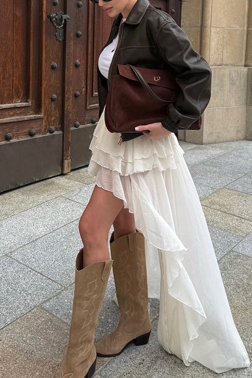 Casual Chic Asymmetrical Hem A Line Skirt