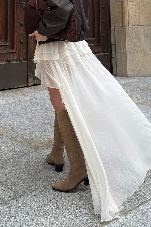 Casual Chic Asymmetrical Hem A Line Skirt