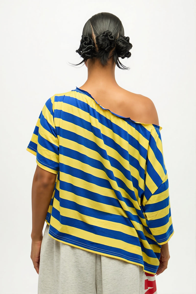 Casual Colorful Striped Loose T-Shirt