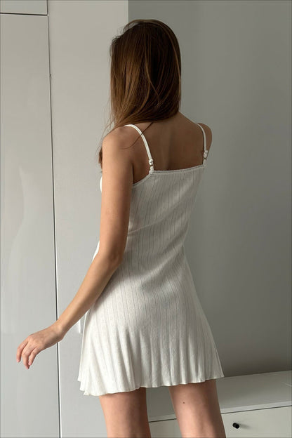 Casual Knit Jacquard Cami Mini Dress