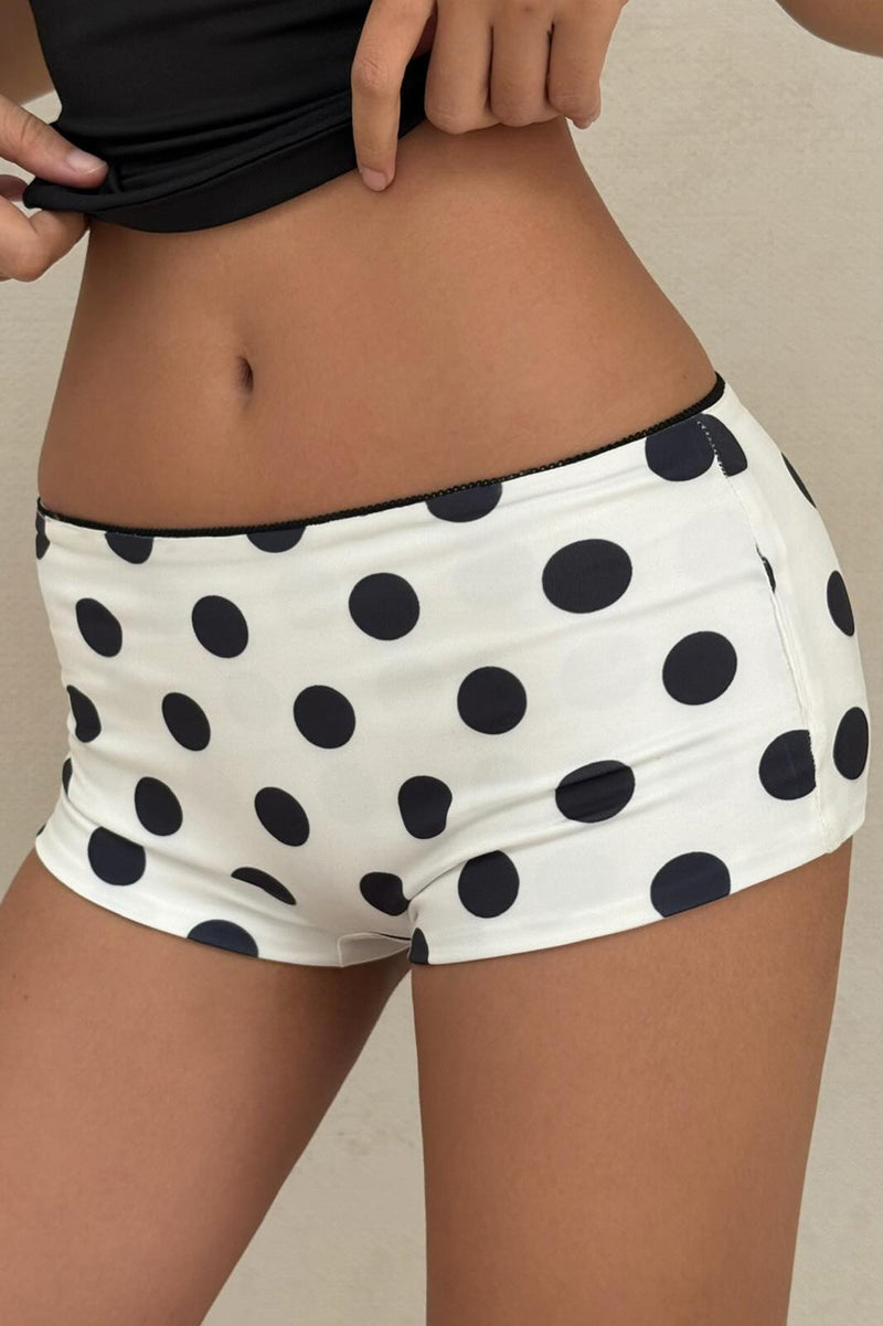 Casual Low Waist Polka Dot Shorts