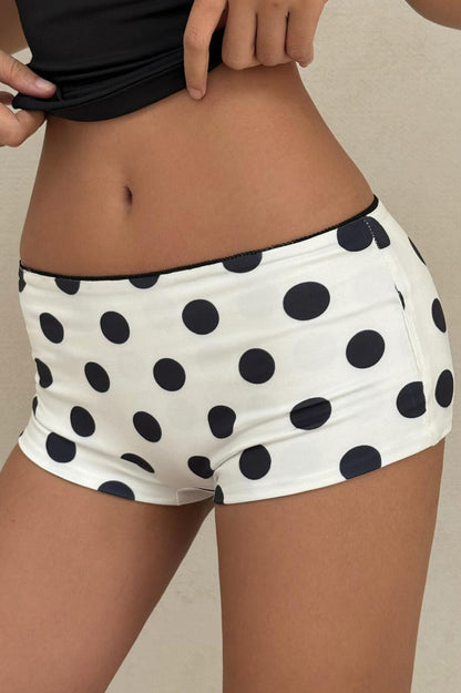 Casual Low Waist Polka Dot Shorts