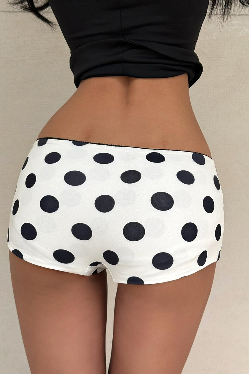 Casual Low Waist Polka Dot Shorts