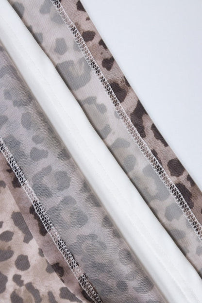 Casual Mesh Leopard Print Skirt