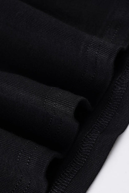 Casual Solid Deep V A Line Elastic Blouse
